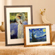 Cadre photo en bois massif cadre image de cadre vide plate-forme murale 4K Cadre d'image vierge A4 Cadre d'affichage A3 Huile Frame externe en bois personnalisé Angle plat en bois massif [Couleur de teck] 8K [Diamètre intérieur 2694