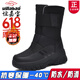 Bottes de neige Yijiabao pour les femmes en hiver chauds à haut toit, chaussures de coton imperméables plus en velours épaissis couples extérieurs bottes de coton de tube moyen anti-glip