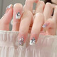 
Drilled wear nail art patch can be detached wearable nail patch finished nail patch fake nail long style L15249 pomegranate moon butterfly [long style] jelly glue + glue + sand strip + cleaning sheet + nail removal rod