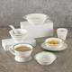Sanqihu Tischgeschirr Imitation Porzellan Restaurant Schalen und Gerichte Set Hotel Hot Pot Set Tisch Plastik Dip Sauce Schüssel Reis Schüssel Teller Löffel Werbung LD-1047 Green Edge