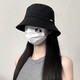 Black fisherman hat for women 2025 new summer cover face, small face, high-end sense, spring and autumn fisherman bucket hat, black, iron standard, quick-drying, one size fits all, adjustable (54-58cm)