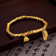 QUAMER new Chinese style 18K color bracelet broken gold a few liang bouncing beads lotus pod healthy broken safety elastic bracelet