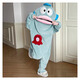 Disney Ugly Fish Pajamas One-piece Children's Cute and Funny Parent-child Flannel Autumn and Winter Thickened Coral Velvet Pajamas Home Clothes Extra Thick and Warm Cute Children's One-piece 165 Children's S Size 145-155cm 68-85