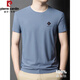 Pier Cardin Mulberry Silk Camiseta de manga corta para hombres Summer New Round Color sólido Versátil Camiseta informal de gran tamaño 13578 L 170 [recomendado 120-140Jin [Jin iguala 0.5 kg]]]