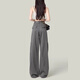 Jeanswest Cement Grey American Wide Legs Arbeiten für Frauen 2025 Neue Retro High Taille Sommer Straight Jeans Dünne Grey-Tuers xl