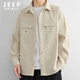 JEEP SPIRIT吉普衬衫男秋季休闲长袖工装外套男宽松百搭夹克上衣新款男装