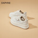 Daphne Daphne Summer Mesh Breatch Board Chaussures pour femmes 2025 Nouvelle hauteur de semelle épaisse Augmentation de 5 cm Small Sports Chaussures de Sports Off White 36