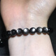 
DL 1998 Fat Donglai Quality Obsidian Bracelet Collection Level Tianlan Silver Obsidian Men and Women Balloons Cat's Eye Crystal 12187 12mm Silver Obsidian