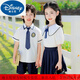 迪士尼（Disney）学生校服园服小学生夏学院风男生套装儿童幼儿园园服校服班服短袖 6630 炫白 夏款男 套装 100