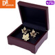 
DRJEFUN men's brooch gold/silver gold plated material men's brooch suit brooch men's collar pin gold maple leaf brooch cufflink set
