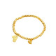 QUAMER new Chinese style 18K color bracelet broken gold a few liang bouncing beads lotus pod healthy broken safety elastic bracelet