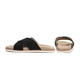 Hang Ten Pantoffeln für Männer 2025 Sommer neuer Stil atmungsaktiven Außenverschleiß modischer Gelegenheitsschuppen Trendy Lederhöhenhöhenhöhe-Flops Flip Flops Black 40 (Lederschuhgröße)