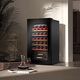 Haier home red wine cabinet, vertical humidifier, refrigerated fresh-keeping cabinet, air-cooled cabinet, wine wine cabinet, refrigerated fresh-keeping display cabinet, tea cigar cabinet, first-class energy efficiency, 90 liters, 33 bottles, full space temperature equalization + electronic temperature control, piano black