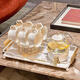 Sanqihu Light Luxury Cup Set Home Living Room Питьевая вода чайник Перемещение нового дома набор для чая Свадебная кукла Light Luxury 1 Tea Cup 1 Disc 1 Spoon Обычная упаковка 1049