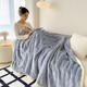 Imitation rabbit plush blanket for nap office coral velvet sofa air conditioning blanket thickened bed children's quilt smoke gray 120*200cm