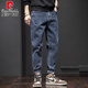 Pierre Cardin Straight Jeans Men's Summer Thin Fashion American High-End 2025 Nouveau pantalon lâche décontracté élastique 6621 bleu 28