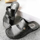 
Huili 2025 sandals for men casual two-wear PVC daddy shoes men summer new beach shoes sandals non-slip outdoor 3886 black international first-line brand 39