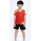 New Children's Badminton Uniformanzüge für Männer und Frauen Grund- und Sekundarschüler Trainingwettbewerbe Bingbing Uniformen Gesprächte gedruckte Kinderuniformen für Uniformen von Teenagern und Kindervolleyballuniformen, die schnell atmungsaktivtrocknen und schweißtreibende 3879b Mädchen rotes Kurzrock 2xl