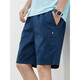 TO MMY HWAKETOMMYBULL American Tommy Tommy Summer Pure Cotton Men's Five-Cut Shorts Casual and All-Match Loose Beach Pants 9215 Top-Blue XL (Suggested 135-155Jin [Jin equals 0.5 kg])