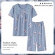Yuxi Old Lady Summer Kleidung große Größe Old Oma Set Sommer 2025 Neue Mutter Pyjamas Frauen halbe Ärmel Khaki LM6626 Cardigan Style M Empfohlen 80-100jin [Jin gleich 0,5 kg]