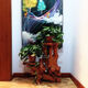 
Log root carving rack tree root natural ornament living room multi-layer bonsai rack fish tank solid wood base balcony 16868