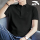 
Anta short-sleeved men's POLO shirt summer new men's T-shirt ice silk breathable sports clothes black top high-end men's clothing Obsidian black XL