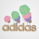 
Adidas Fashion Fashion Sports Teen Print Short Sleeve KE6195 White XL