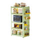 
Yonghuan kitchen storage rack floor-mounted multi-layer microwave storage rack oven pot rack storage rack shelf fruit green - five-layer 160cm high 12035cm