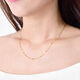 Safir 18K gold necklace yellow k gold versatile tile chain color gold necklace women's plain chain fixed price 40-43cm