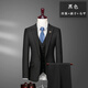 TPZBWG Brand de gamme haut de gamme Waffle Suit Costume Suit Suit pour hommes 2025 Nouvelle entreprise Casual Formal Suit en trois pièces Navy Blue Blue Two-Piece Set M M