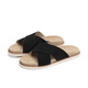 Hang Ten Pantoffeln für Männer 2025 Sommer neuer Stil atmungsaktiven Außenverschleiß modischer Gelegenheitsschuppen Trendy Lederhöhenhöhenhöhe-Flops Flip Flops Black 40 (Lederschuhgröße)