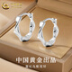 CHINA GOLD Pure Silver Earrings Women's Versatile Niche Earrings Mobius Earrings Valentine's Day Birthday Gift for Girlfriend and Lover Mobius Earrings