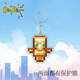 Minecraft key chain around Minecraft totem enchantment golden apple pendant gift cartoon 4cm key chain double-sided coating [Enchant golden apple] 1