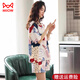 Cat Man (MiiOW) 2025 pajamas for women in summer pure cotton shorts shorts full casual student home clothing set Z9856 L [recommended 90-115Jin [Jin equals 0.5 kg] wear]