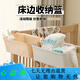 圣美岛（senmodor）婴儿床边挂篮床挂床围栏收纳盒尿不湿尿布袋挂袋筐 珍珠白/一个装[隔板可调节]