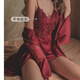 维多利亚的格调性感睡衣女冬季丝绸2025新夏款红色结婚带胸垫吊带睡裙袍套装春秋 9227粉色 M _建议80-100斤