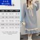 Nagatu extended version comes with chest pad nightgown short sleeves loose student pajamas for women in summer princess style dormitory can be worn outside [with chest pad] 16853 additional version M