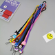 Cute cartoon mobile phone lanyard anti-break male and female doll pendant mobile phone chain jewelry long hanging neck sling nylon solid color doll mobile phone rope children's phone watch lanyard 2 random colors mobile phone pendant