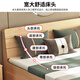 Biaoxun solid wood bed double 1.8m modern simple 1.5m home master bedroom double bed rental house bed 1.2m single bed bed legs 30cm high single bed 1500mm*2000mm recommended