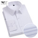 New men's cotton shirt for middle-aged and young men 2024 four-season universal breathable lapel business pocket multi-color workwear long sleeves 6623 38