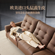 
Lezhibao LAZBOY leather sofa living room new electric function sofa zero wall retro sofa Bach 683 Big Bear White-2.77 meters-large-three-person right electric