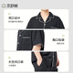 Jingshu Cotton JD Private Brand 2025 Pajamas Men's Spring and Summer Pure Cotton Short Sleeve Casual Home Clothing Set Black XL