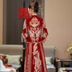 XiUhe Familien offizielles Flaggschiff XiUhe Hochzeit Braut 2025 Neues Hochzeitskleid Drache und Phoenix Hanging Hochzeitskleider Chinesisches Hochzeitskleid Hochzeitskleid N-843 m
