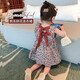 Girls 2025 summer floral princess dress summer simple style children's dress children's flower strap skirt flower strap skirt 130 (recommended height 115-125cm)