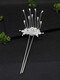 Han Di 999 Silver Double Butterfly Love Flower Hairpin Ancient Style Step Swinging Tassel Hairpin Full Silver Ming System Retro Hanfu Double Hairpin Hair Accessory Butterfly