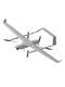 Lingle Blackjack vertical take-off and landing Vtol aerial surveying and mapping composite wing fixed-wing UAV 4+1 carbon fiber replica customized milky white ARF