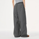 MMLG 87 mm Schnelltrocknende Casualhose für Frauen im Sommer Neues verstellbares Nischendesign Koreanisch mit weitem langen Hosen dunkelgrauer XL