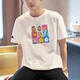 阿迪达斯 （adidas）短袖男2024夏季篮球运动服纯棉圆领印花白T恤 IP3884/棉 M 135-155斤