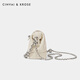 
CinvaiKrose official website small c/k bag women's bag 2025 new diamond bag chain box crossbody bag light luxury shoulder bag beige white