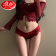 Langsha Red Red Awear's Pure Antibacterial Antibacterial Crootch Sexy Lace Style Zodiac Año 2025 Nuevo pequeño estilo fragante Shorts de niñas [2 paquetes] 6195 vino Rojo + 6388 Vino Rojo M80-105Jin [Jin equivale a 0.5 kg] todos los tamaños
